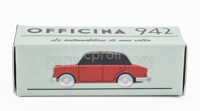 Officina-942 Fiat 600 Berlina Carrozzeria Mantelli 1957 1:76 Červená Černá