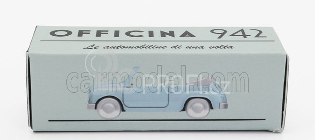 Officina-942 Fiat 600 Maggiolina Carrozzeria Francis Lombardi Cabriolet Open 1958 1:76 Světle Modrá
