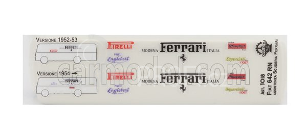 Officina-942 Fiat 642 Rn Truck Car Transporter F1 Assistenza Corse Ferrari 1956 1:76 Šedá Bílá