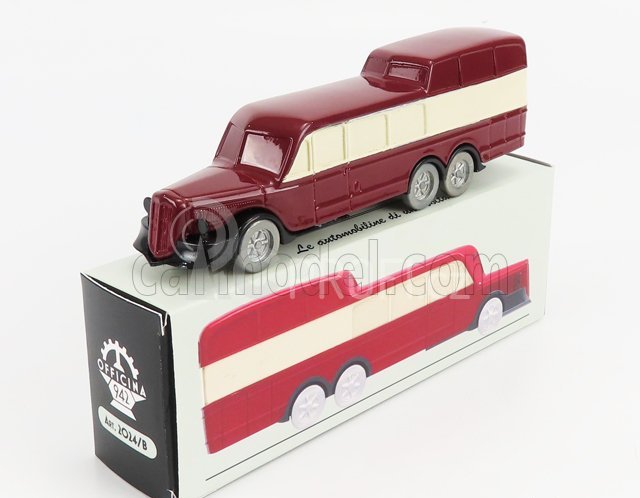 Officina-942 Om fiat Titano Autobus Gran Turismo Panoramico Carrozzeria Varesina 1938 1:76 Červený Krém