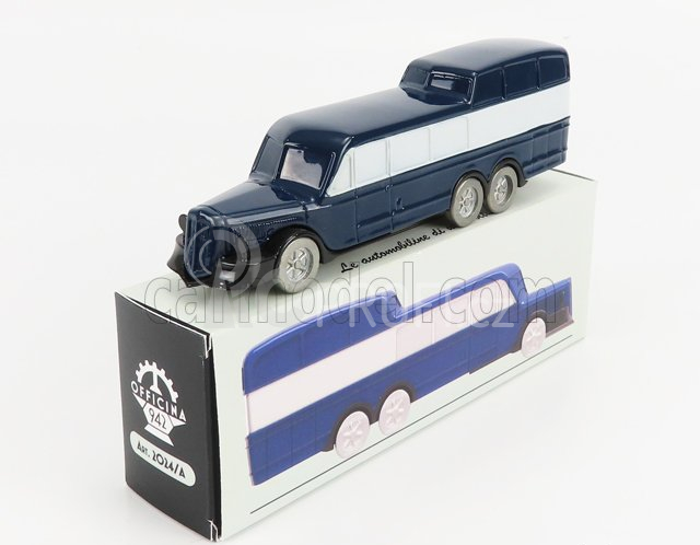 Officina-942 Om fiat Titano Autobus Gran Turismo Panoramico Carrozzeria Varesina 1938 1:76 Modrá Bílá
