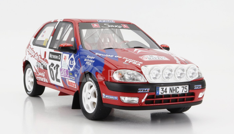Otto-mobile Citroen Saxo Vts (night Version) N 62 Rally Rac Lombard 2000 S.loeb - D.elena 1:18 Červená Bílá Modrá