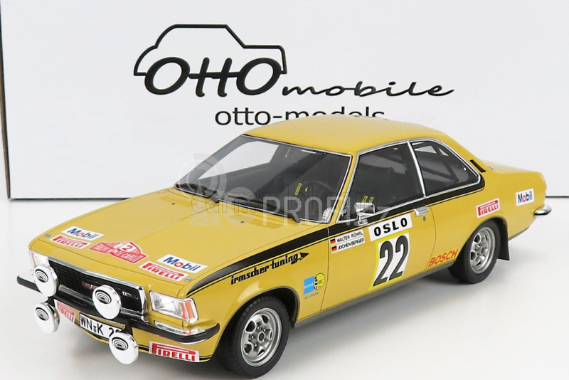 Otto-mobile Opel Commodore B Gs/e N 22 Rally Montecarlo 1974 W.rohrl - J.berger 1:18 Žlutá