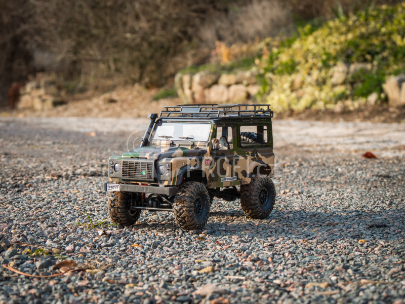 RC auto Land Rover Trail 1/12 RTR 4WD, kamufláž + náhradní baterie