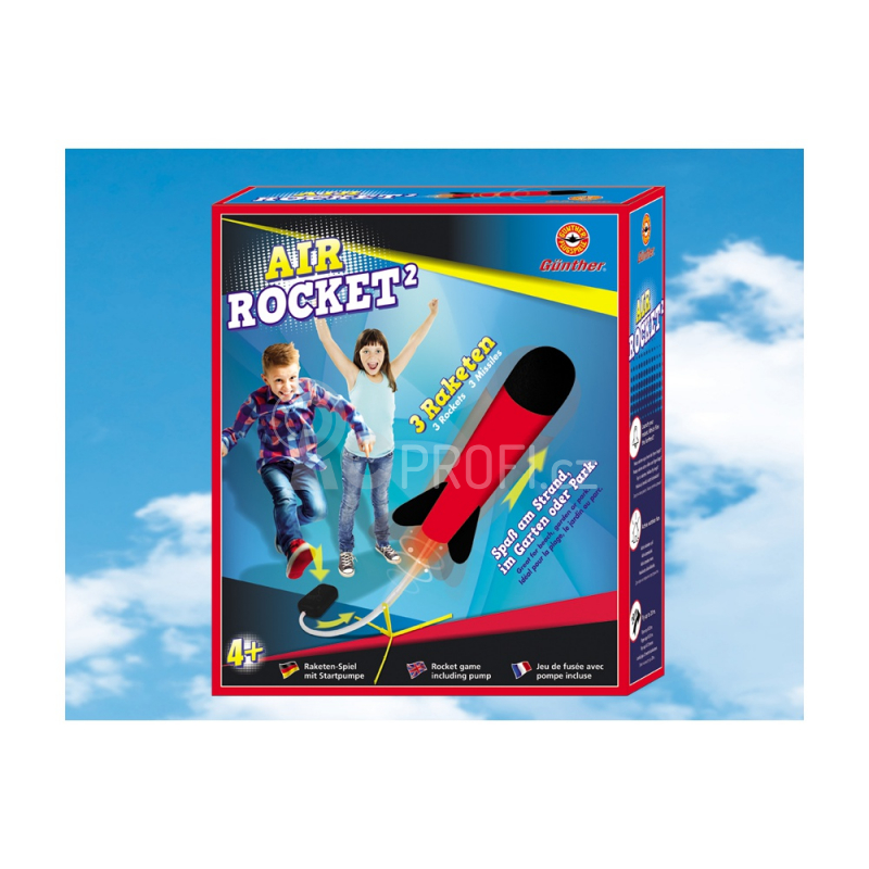 Pěnové rakety s odpalovačem Air Rocket 3 ks