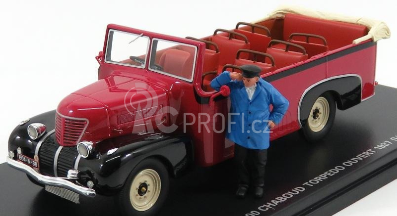 Perfex Rochet-schneider 23000 Chaboud Torpedo Ouvert Autobus Open 1937 1:43 Červená Černá