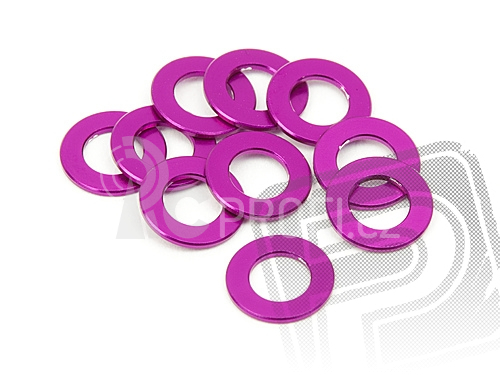 Podložka Alu 3x6x0,5mm (fialové/10ks)