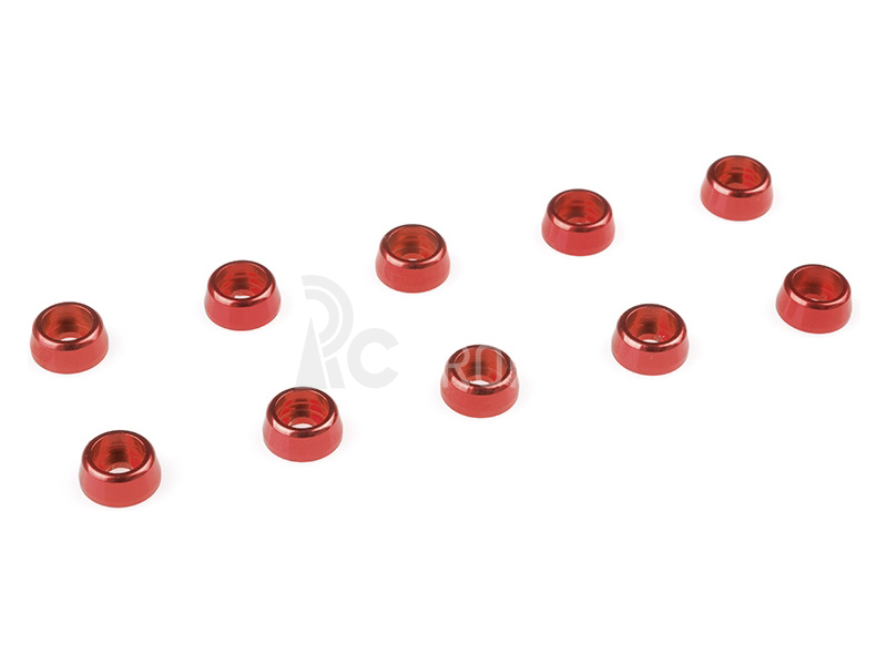 Podložka pro válc. hlavu M2/6mm hliník červená (10)