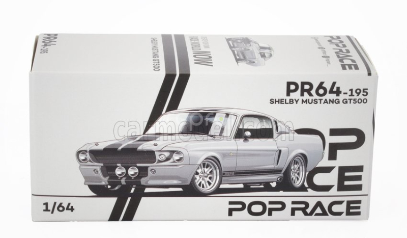 Pop-race-limited Ford usa Mustang Shelby Gt500 Coupe 1967 1:64 Šedá Černá