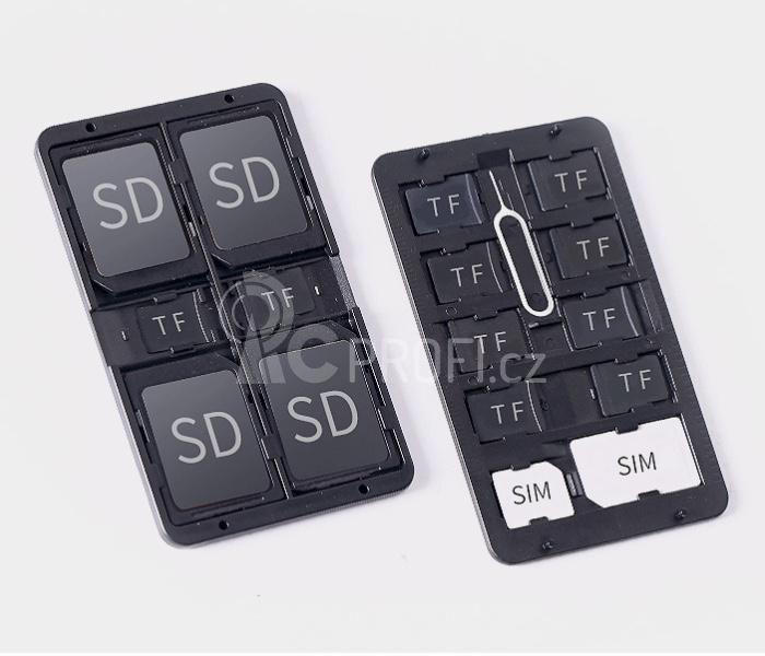 Pouzdro na SD / micro SD / SIM karty