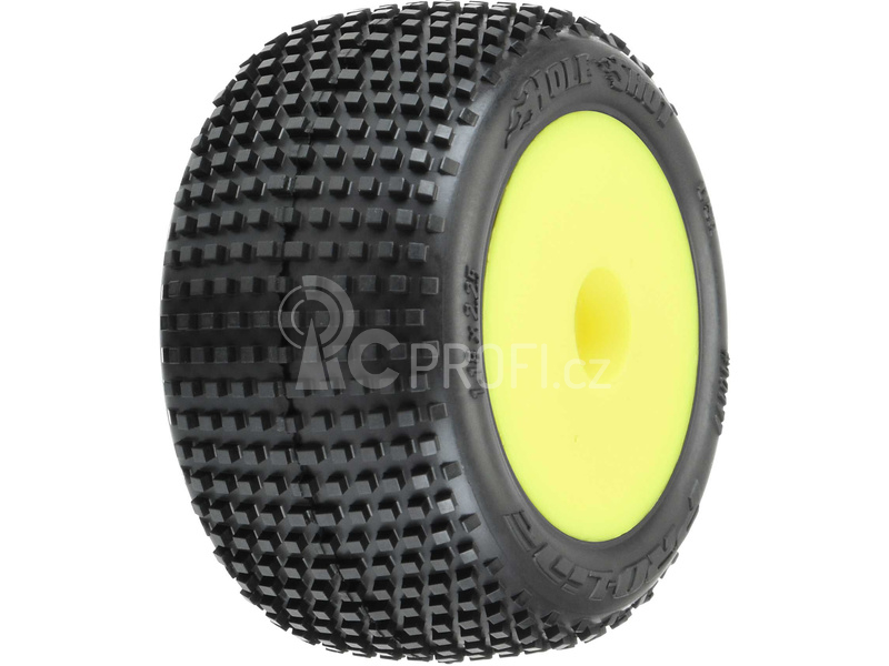 Pro-Line kolo 1:18, pneu Hole Shot, disk H8 žlutý (2) (Losi Mini-T)