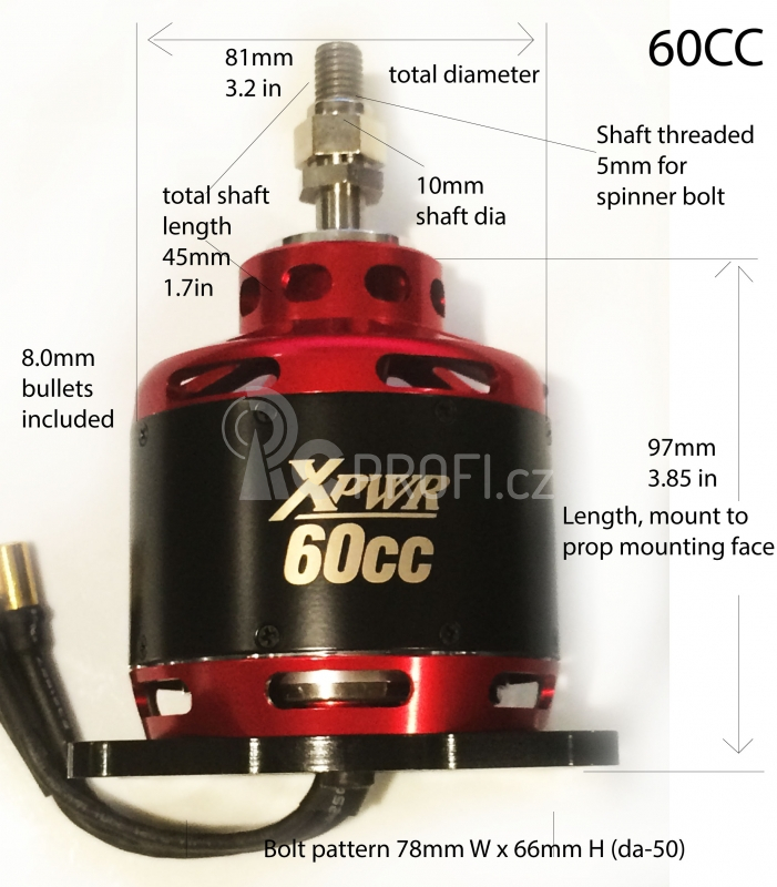 XPWR 60cc střídavý elektromotor - Poškozená krabička