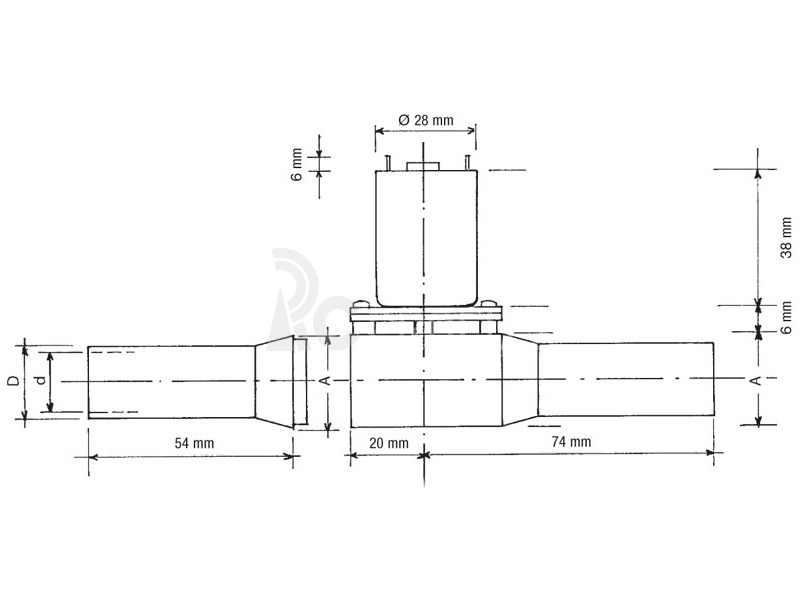 Raboesch příčný pohon kompletní 16/19 x 154mm