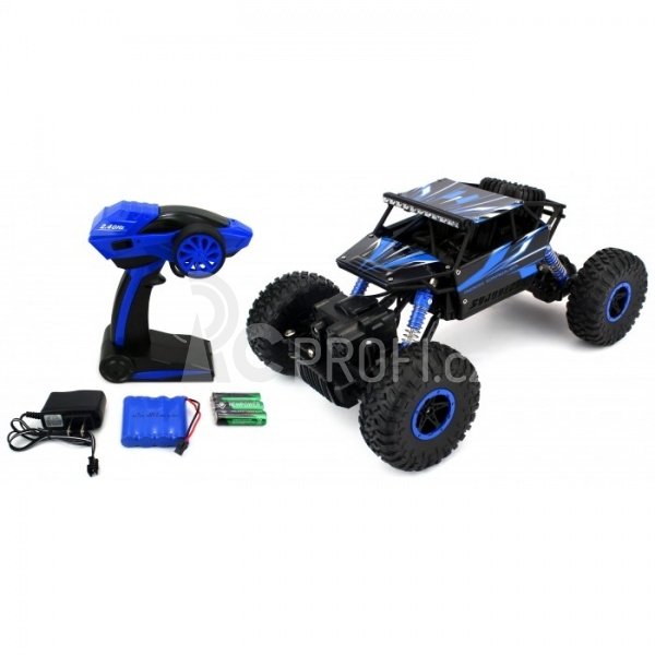 RC auto CONQUEROR 1:18, modrá + náhradní baterie
