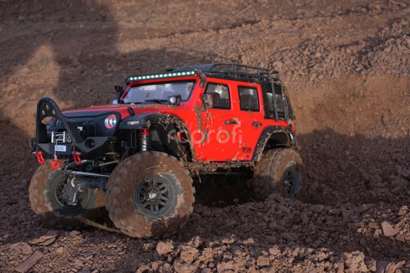 RC auto DF-4S PRO Crawler 313mm 1:10, červená