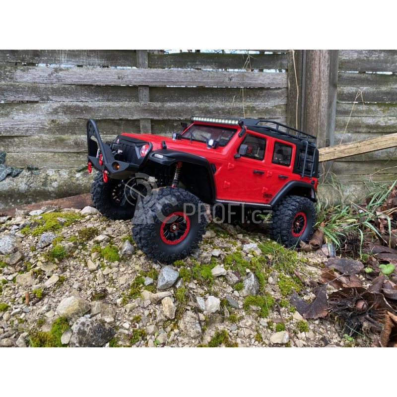 RC auto DF-4S PRO Crawler 313mm 1:10, červená