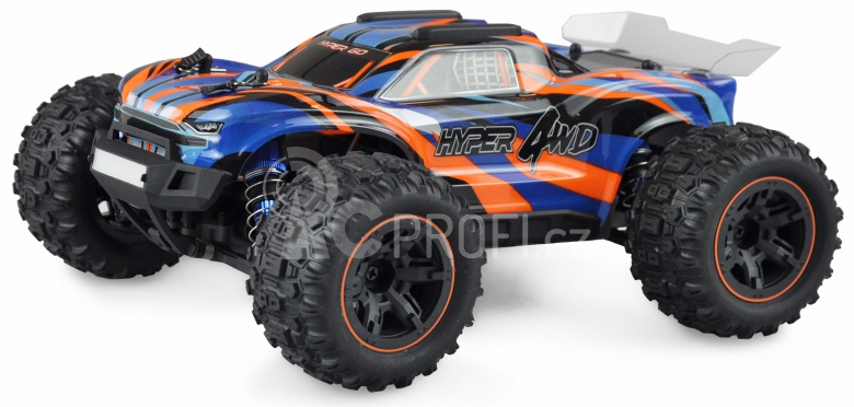 RC auto Hyper Go Truggy brushed, oranžovomodrá