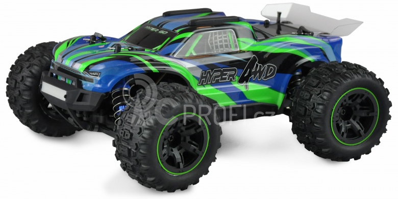 RC auto Hyper Go Truggy brushed, zelenomodrá