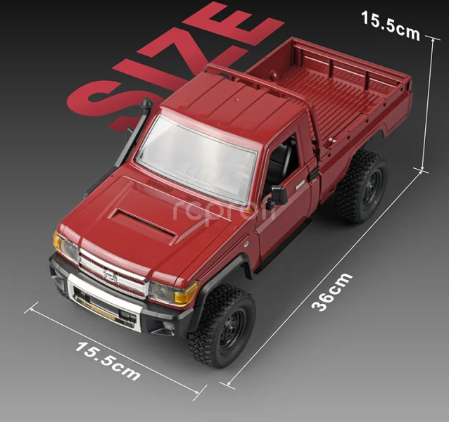 RC auto Land Cruiser Toyota, červená