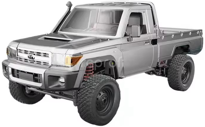 RC auto Land Cruiser Toyota PRO, stříbrná + náhradní baterie