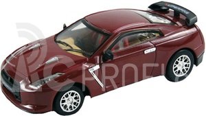 RC auto mini kovové - vínový Nissan