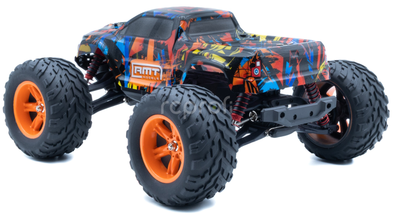 RC auto RMT Dominator Monster, oranžová + náhradní baterie