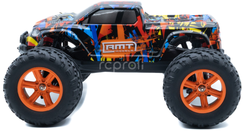RC auto RMT Dominator Monster, oranžová + náhradní baterie