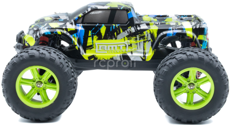 RC auto RMT Dominator Monster, zelená + náhradní baterie