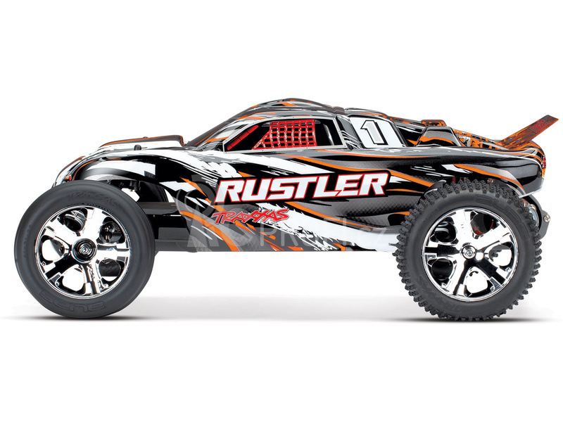 RC auto Traxxas Rustler 1:10 RTR, oranžová