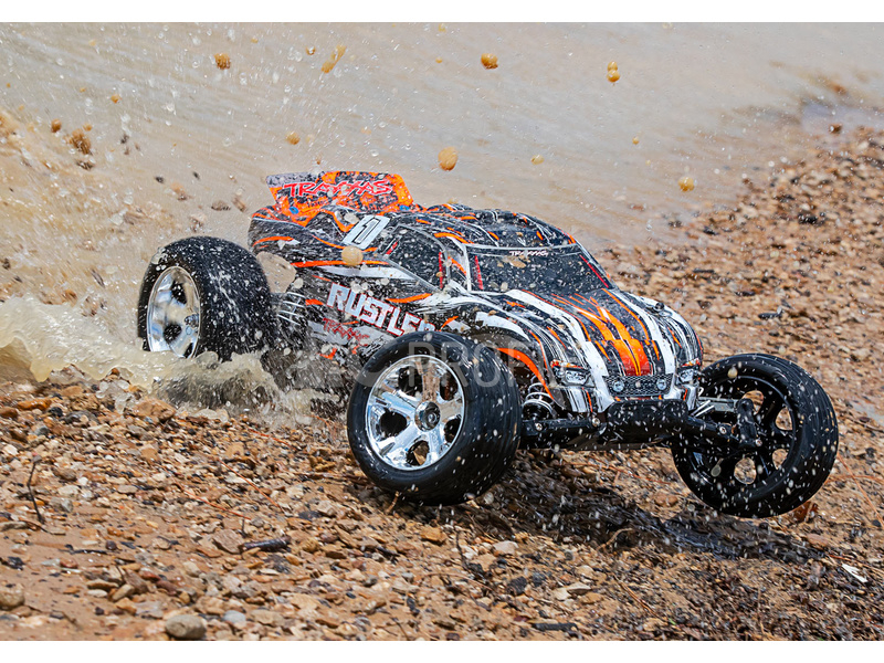 RC auto Traxxas Rustler 1:10 RTR, oranžová