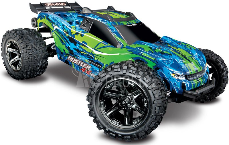 RC auto Traxxas Rustler 1:10 VXL 4WD TQi, zelená