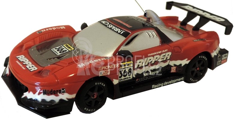 RC Car závodní model s kužely 1:43, červený