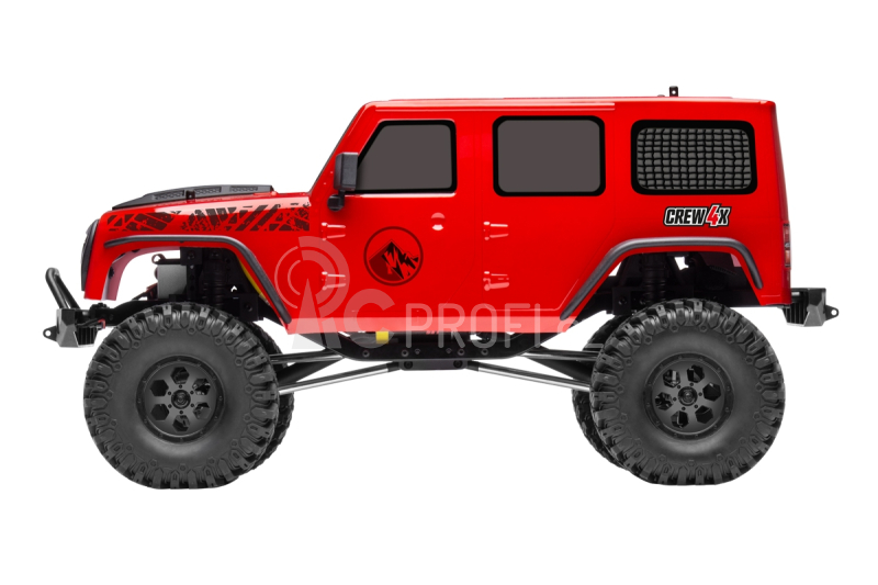RC crawler CREW 4X, červená