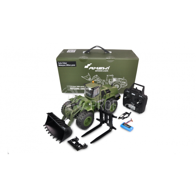 RC kolový nakladač G485E ME Military V2.0