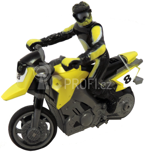RC mini motorka 1:43 - žlutá