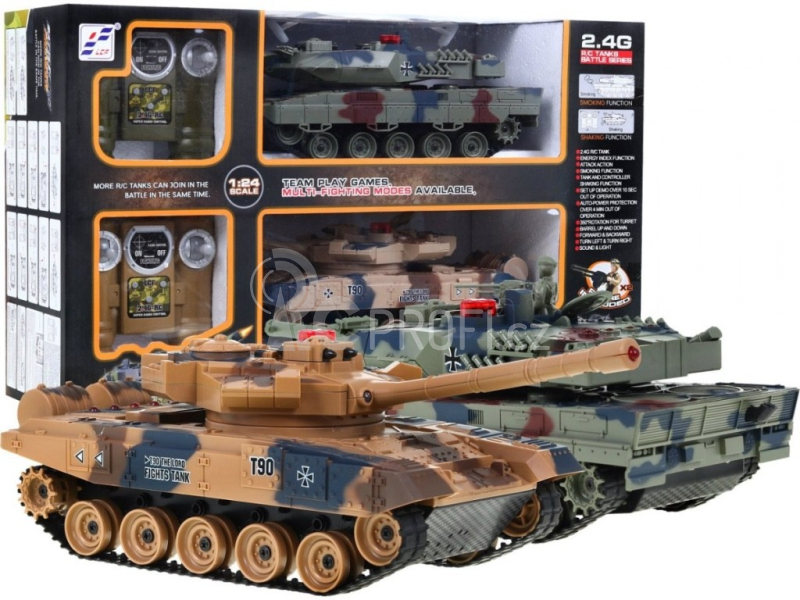 RC soubojové tanky s kouřem 2,4 GHz