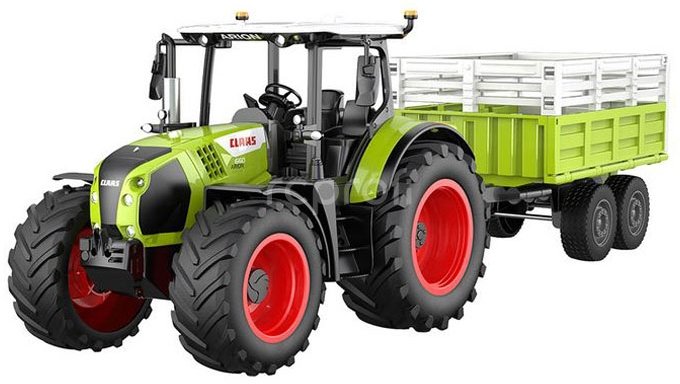 RC traktor Claas Arion 660 s vozem pro zvířata 1:24