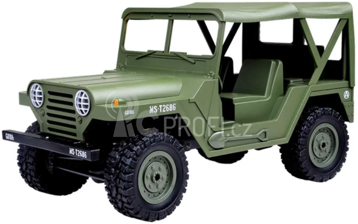 RC vojenský Jeep U.S. M151 1:14, zelený