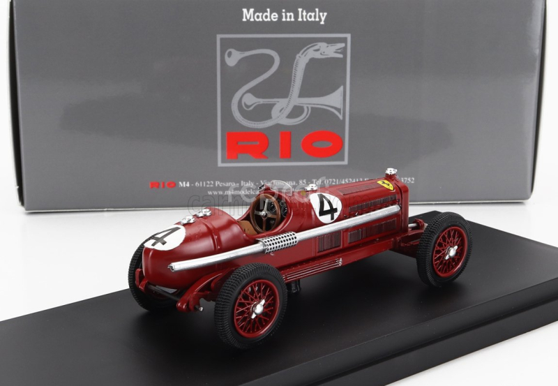 Rio-models Alfa romeo P3 N 4 Tourist Trophy Isle Of Man 1934 Brian Lewis 1:43 Red