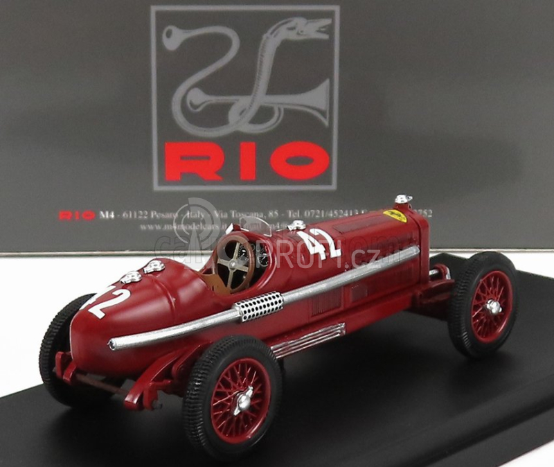 Rio-models Alfa romeo P3 Tipo B N 42 Winner Circuito Del Montenero - Coppa Ciano 1934 Achille Varzi 1:43 Red