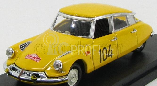 Rio-models Citroen Ds19 N 104 Rally Montecarlo 1962 Maurel - Courbe 1:43 Žlutá
