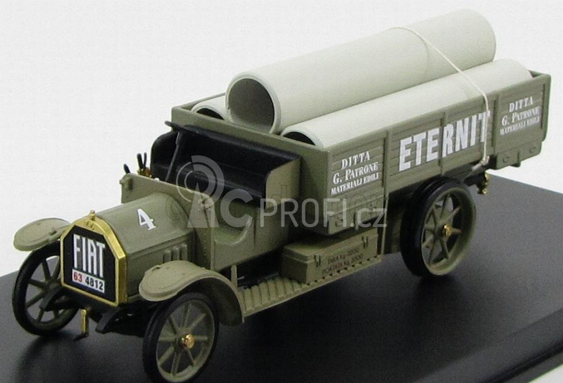 Rio-models Fiat 18 Bl Truck Autocarro Impresa Edile - Eternit 1916 1:43 Zelená