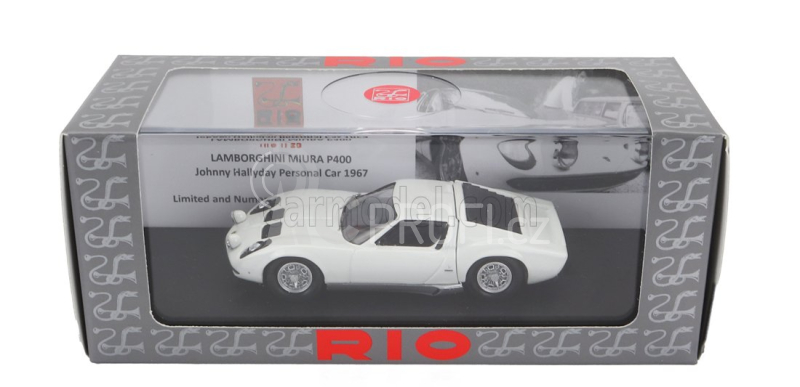Rio-models Lamborghini Miura P400 1967 - Personal Car Johnny Hallyday 1:43 Bílá