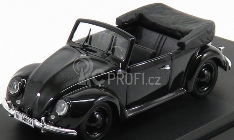 Rio-models Volkswagen Beetle Kafer Kdf Cabriolet Gift For The 50th Birthday Of Adolf Hitler - 20 April 1939 1:43 Black