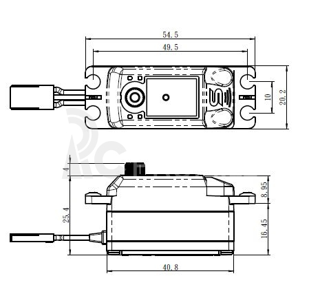 SC-1252MG Digitální servo - Low Profile