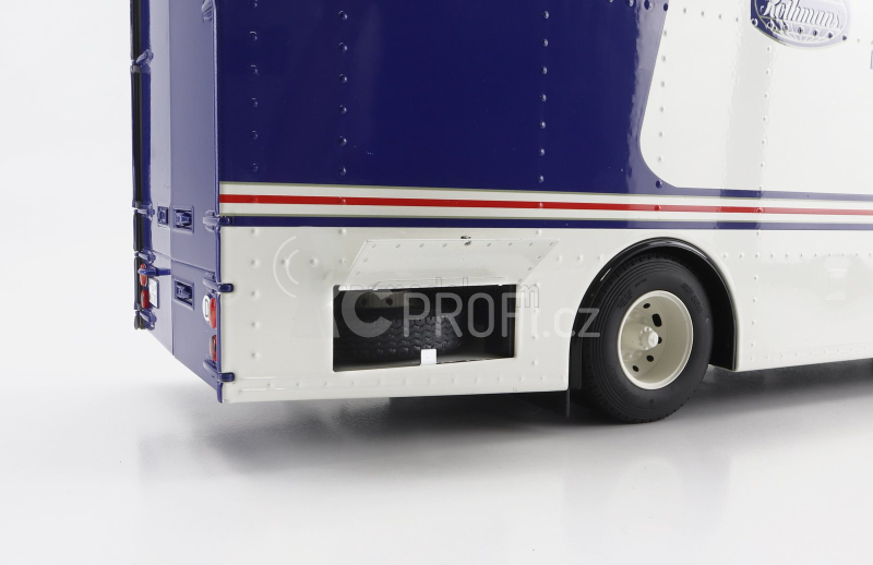 Schuco Mercedes benz O317 Truck Car Transporter Porsche Rothmans 1984 1:18 Bílá Modrá