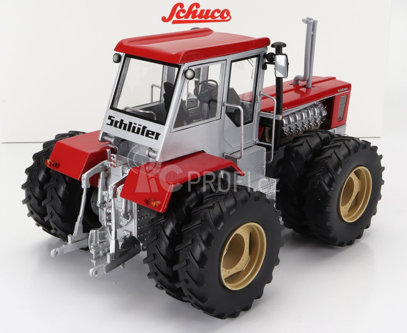 Schuco Schlueter Super 500 Tv Tractor 2010 1:32 Silver Red