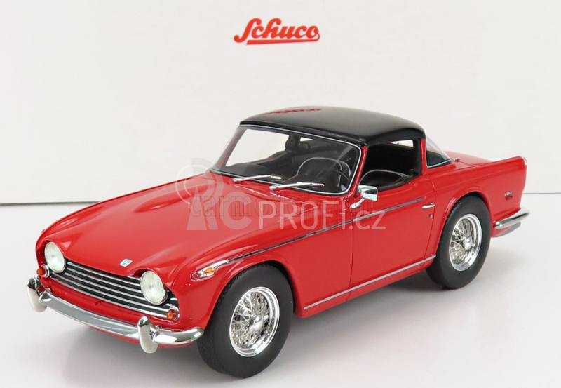 Schuco Triumph Tr5 Spider Closed 1968 1:18 Červená Černá