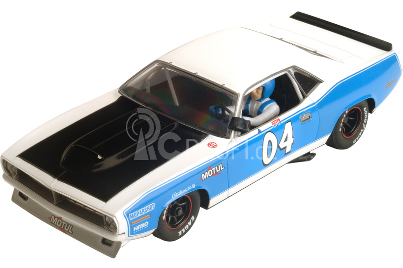SCX Plymouth Barracuda, bílo/modrá