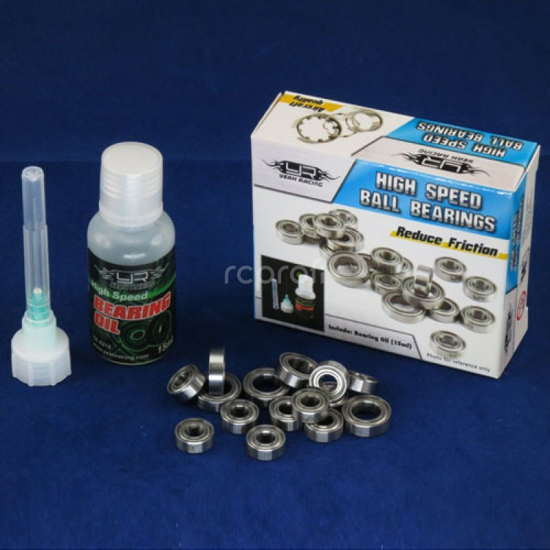 Set PTFE kuličkových ložisek s mazacím olejem pro Tamiya TT02B